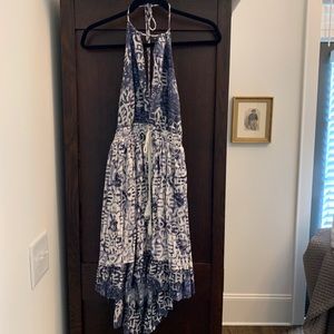 Free People Backless Halter Sundress
